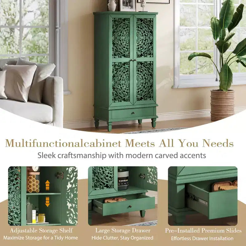 Armoire de rangement autoportante Meuble d'appoint de cuisine Meuble de rangement