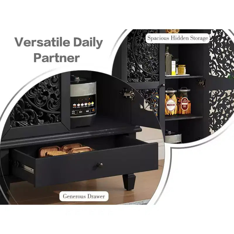Armoire de rangement autoportante Meuble d'appoint de cuisine Meuble de rangement