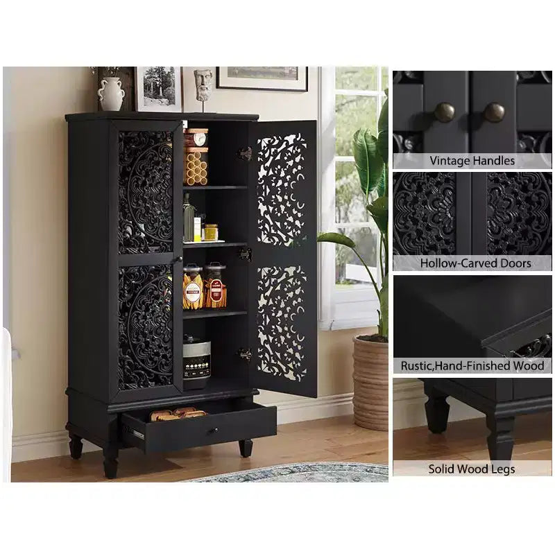 Armoire de rangement autoportante Meuble d'appoint de cuisine Meuble de rangement