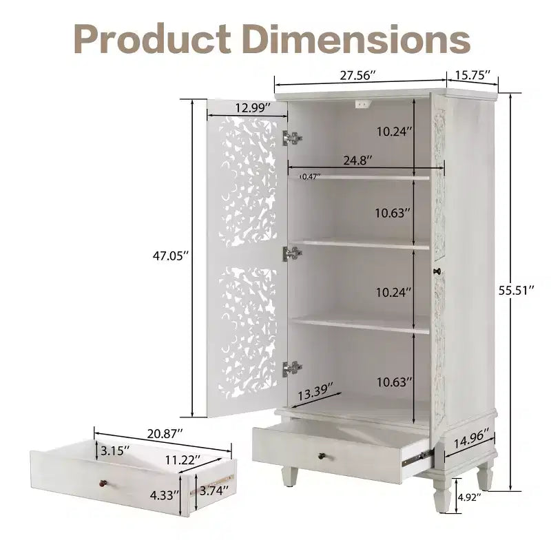 Armoire de rangement autoportante Meuble d'appoint de cuisine Meuble de rangement