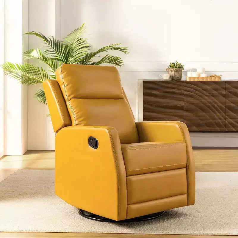 Fauteuil inclinable pivotant Coral avec base en métal