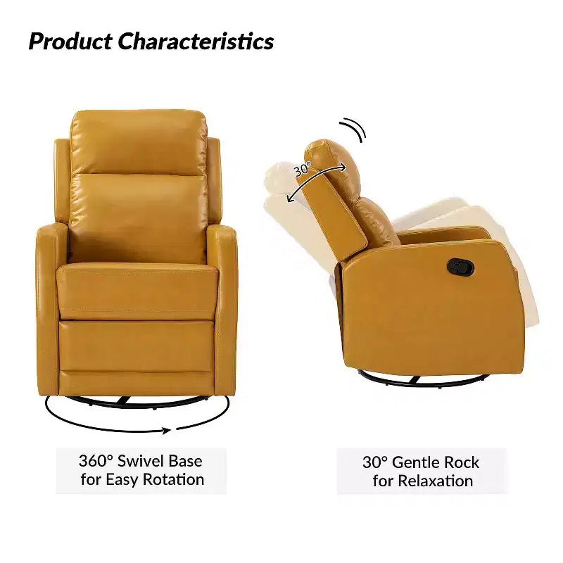 Fauteuil inclinable pivotant Coral avec base en métal