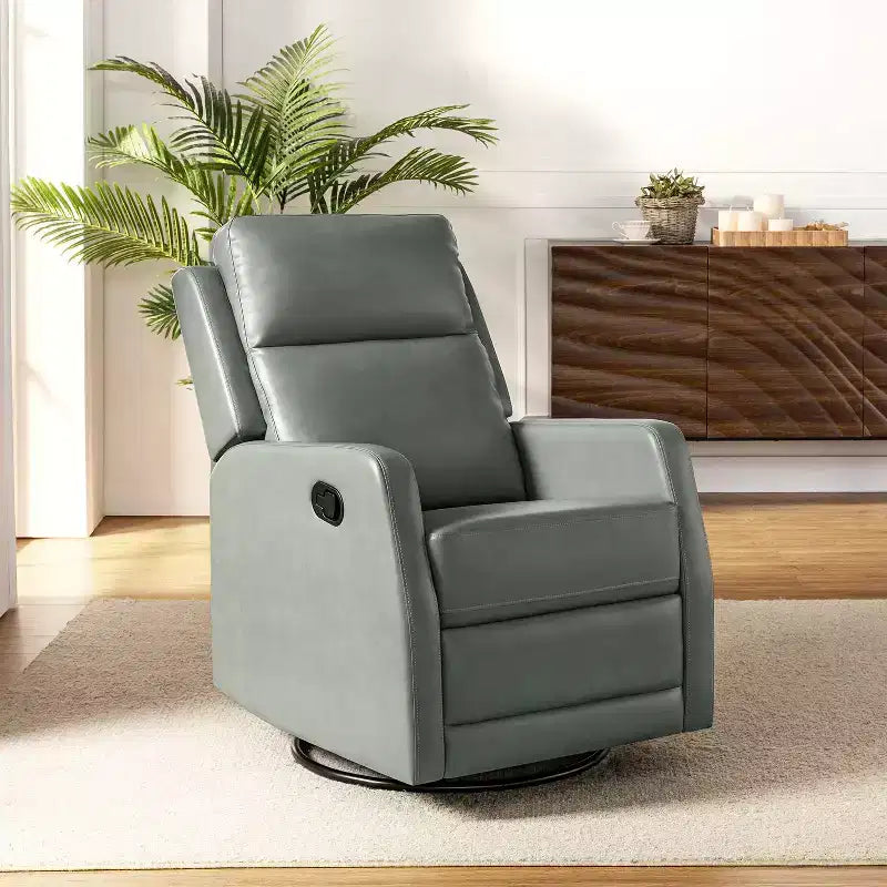 Fauteuil inclinable pivotant Coral avec base en métal
