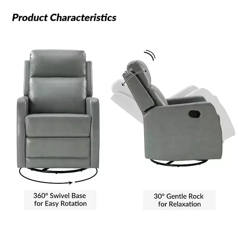 Fauteuil inclinable pivotant Coral avec base en métal