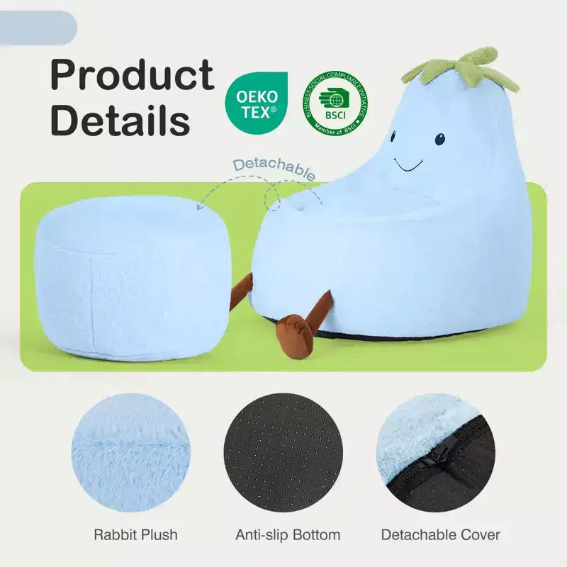 Fauteuils paresseux en fausse fourrure pour enfants et adolescents ; poufs confortables