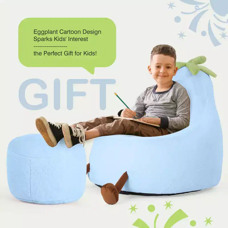 Fauteuils paresseux en fausse fourrure pour enfants et adolescents ; poufs confortables