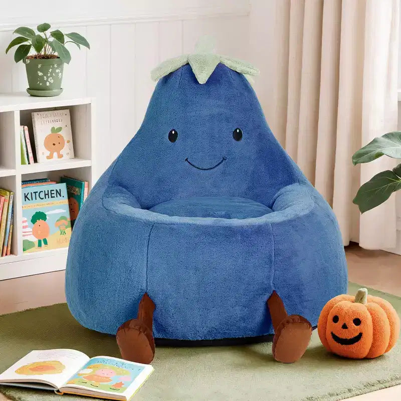 Fauteuils paresseux en fausse fourrure pour enfants et adolescents ; poufs confortables