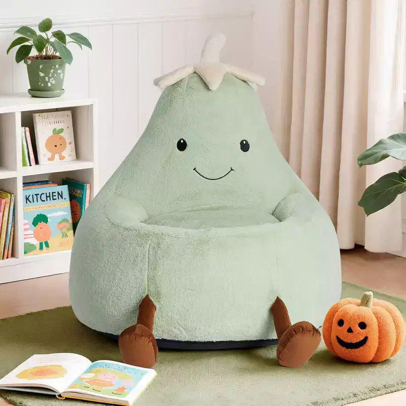 Fauteuils paresseux en fausse fourrure pour enfants et adolescents ; poufs confortables