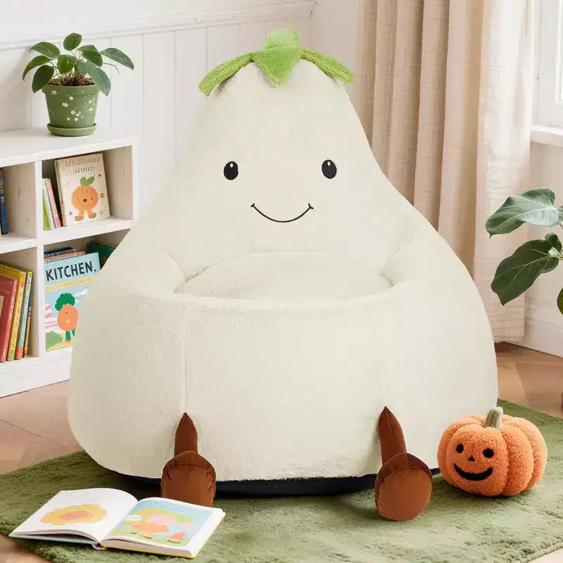 Fauteuils paresseux en fausse fourrure pour enfants et adolescents ; poufs confortables