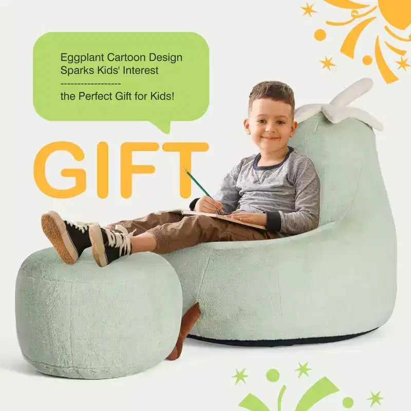 Fauteuils paresseux en fausse fourrure pour enfants et adolescents ; poufs confortables