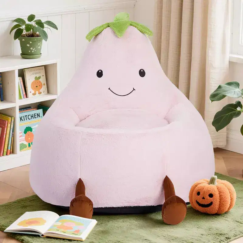 Fauteuils paresseux en fausse fourrure pour enfants et adolescents ; poufs confortables
