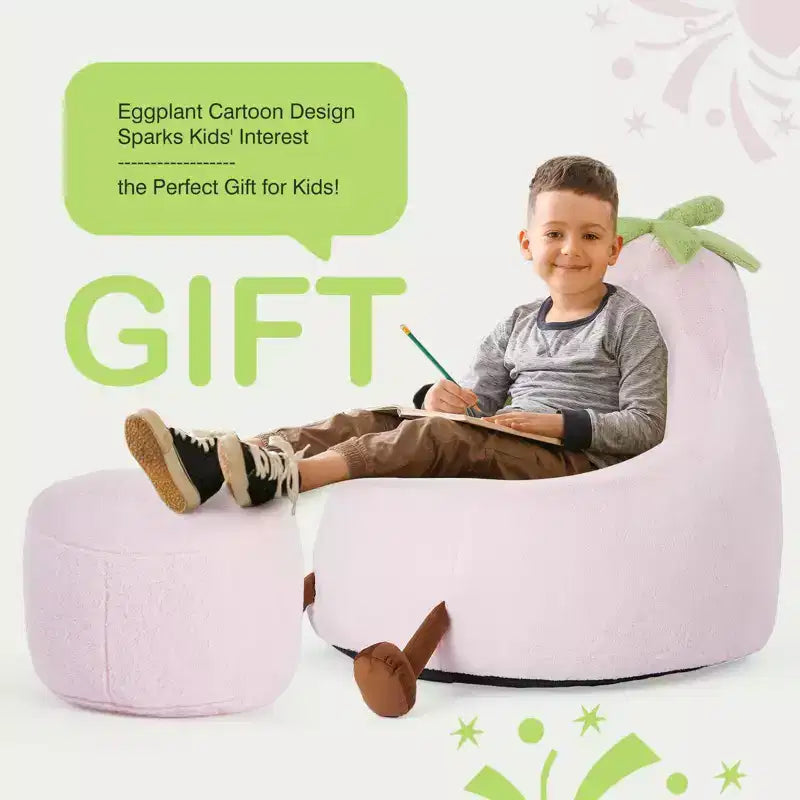 Fauteuils paresseux en fausse fourrure pour enfants et adolescents ; poufs confortables