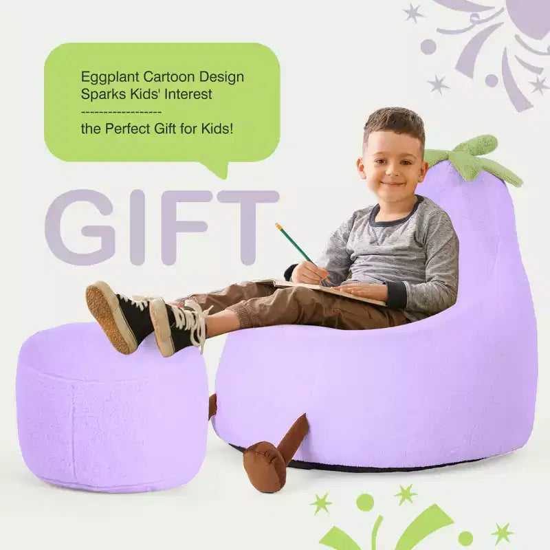 Fauteuils paresseux en fausse fourrure pour enfants et adolescents ; poufs confortables