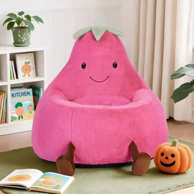 Fauteuils paresseux en fausse fourrure pour enfants et adolescents ; poufs confortables
