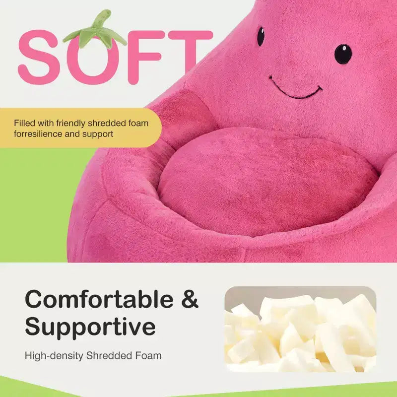 Fauteuils paresseux en fausse fourrure pour enfants et adolescents ; poufs confortables