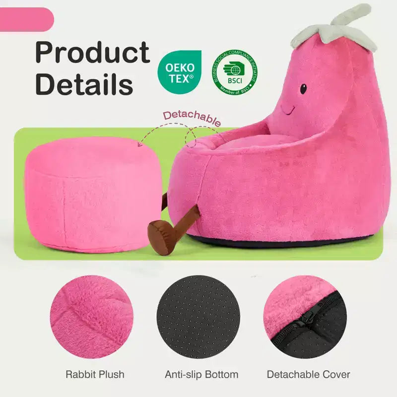 Fauteuils paresseux en fausse fourrure pour enfants et adolescents ; poufs confortables