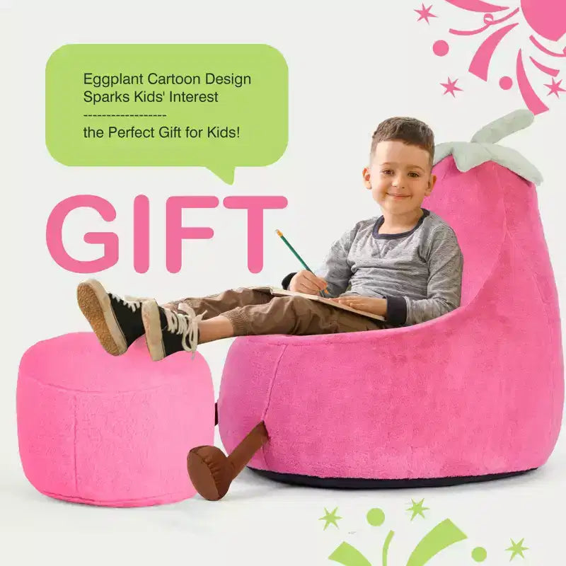 Fauteuils paresseux en fausse fourrure pour enfants et adolescents ; poufs confortables