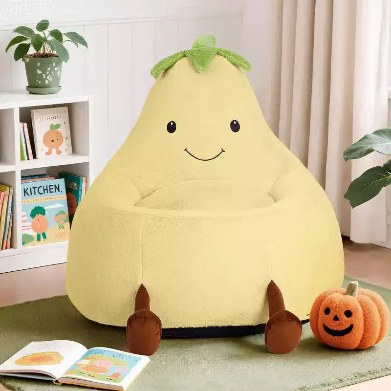 Fauteuils paresseux en fausse fourrure pour enfants et adolescents ; poufs confortables