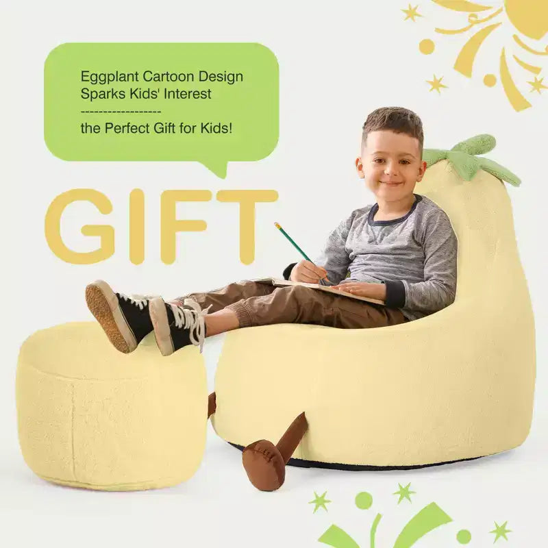 Fauteuils paresseux en fausse fourrure pour enfants et adolescents ; poufs confortables