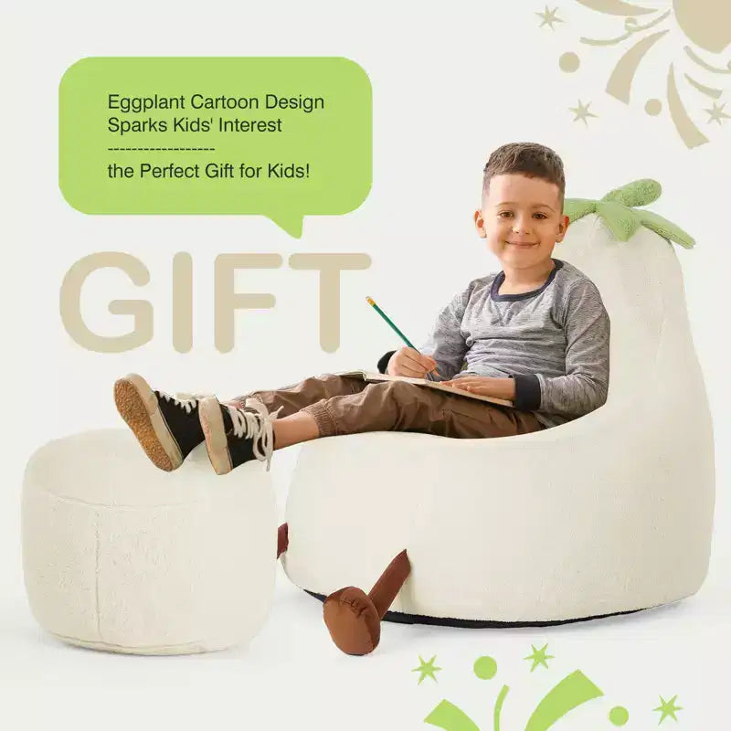 Fauteuils paresseux en fausse fourrure pour enfants et adolescents ; poufs confortables
