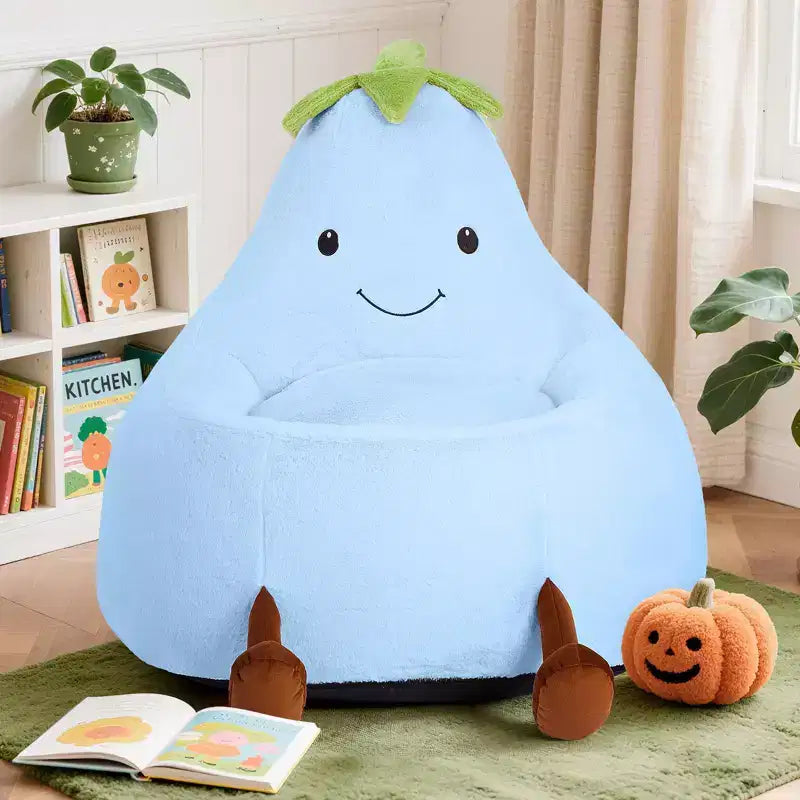 Fauteuils paresseux en fausse fourrure pour enfants et adolescents ; poufs confortables