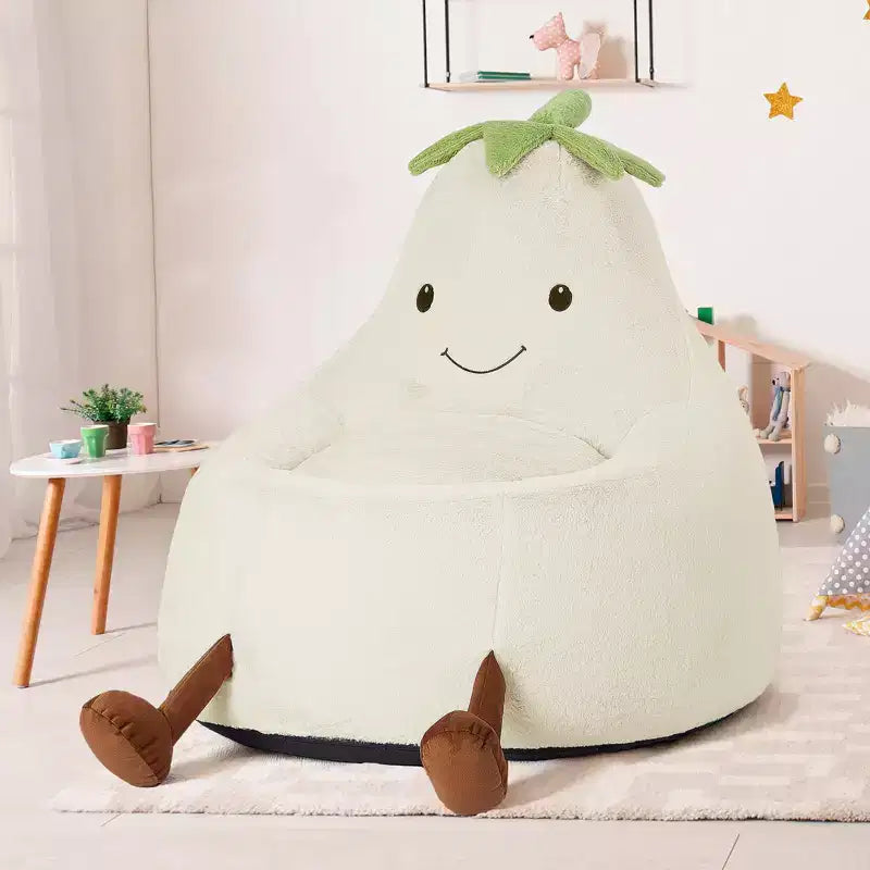 Fauteuils paresseux en fausse fourrure pour enfants et adolescents ; poufs confortables