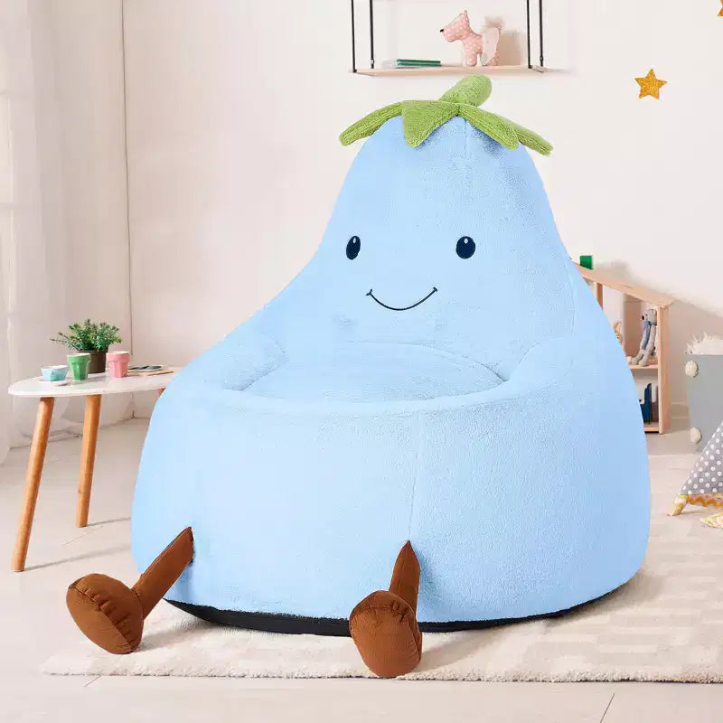 Fauteuils paresseux en fausse fourrure pour enfants et adolescents ; poufs confortables