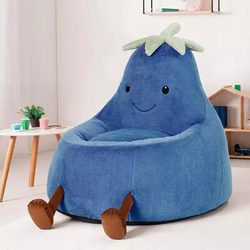Fauteuils paresseux en fausse fourrure pour enfants et adolescents ; poufs confortables
