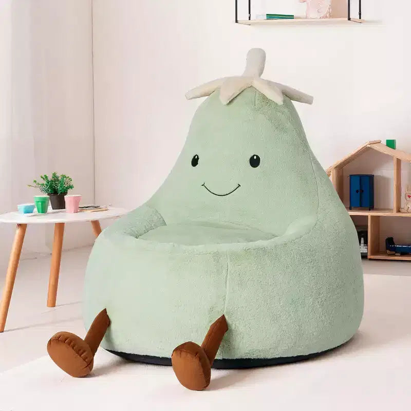 Fauteuils paresseux en fausse fourrure pour enfants et adolescents ; poufs confortables