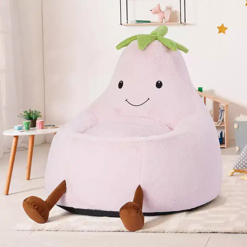 Fauteuils paresseux en fausse fourrure pour enfants et adolescents ; poufs confortables