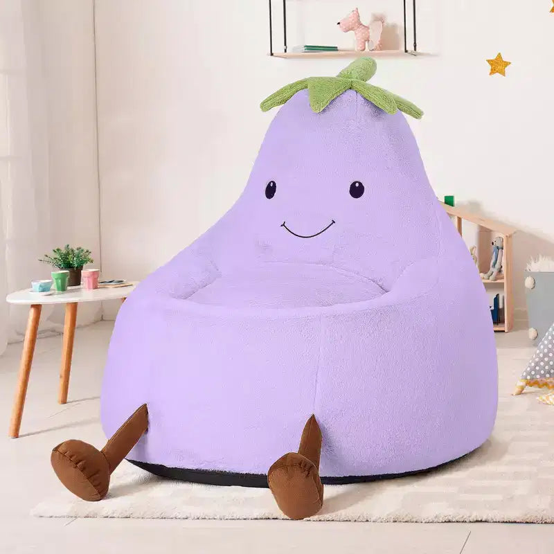 TUYOHW 24 Inch Faux Fur Lazy Chairs for Kids and Teenagers;Comfy Bean Bag Chairs for Living Room