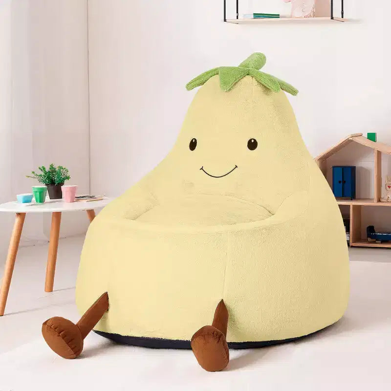 Fauteuils paresseux en fausse fourrure pour enfants et adolescents ; poufs confortables