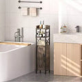 Petit meuble de salle de bain avec porte et 2 étagères ; Organisateur de rangement étroit