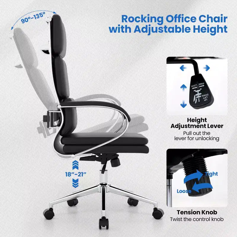 Fauteuil de bureau ergonomique en cuir Fauteuil de direction