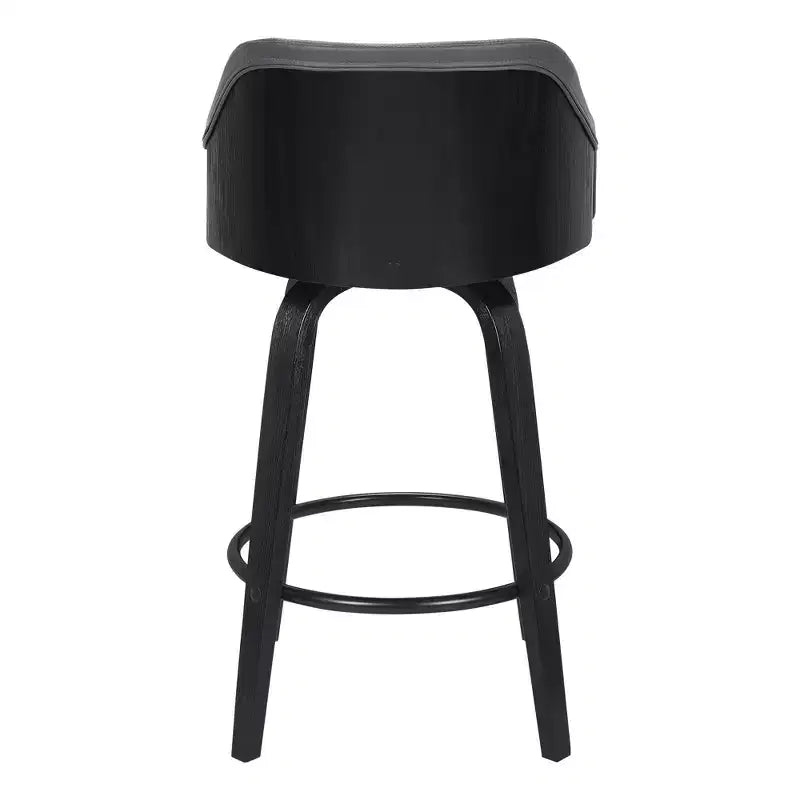 Tabouret de bar pivotant hauteur bar Noir/Gris