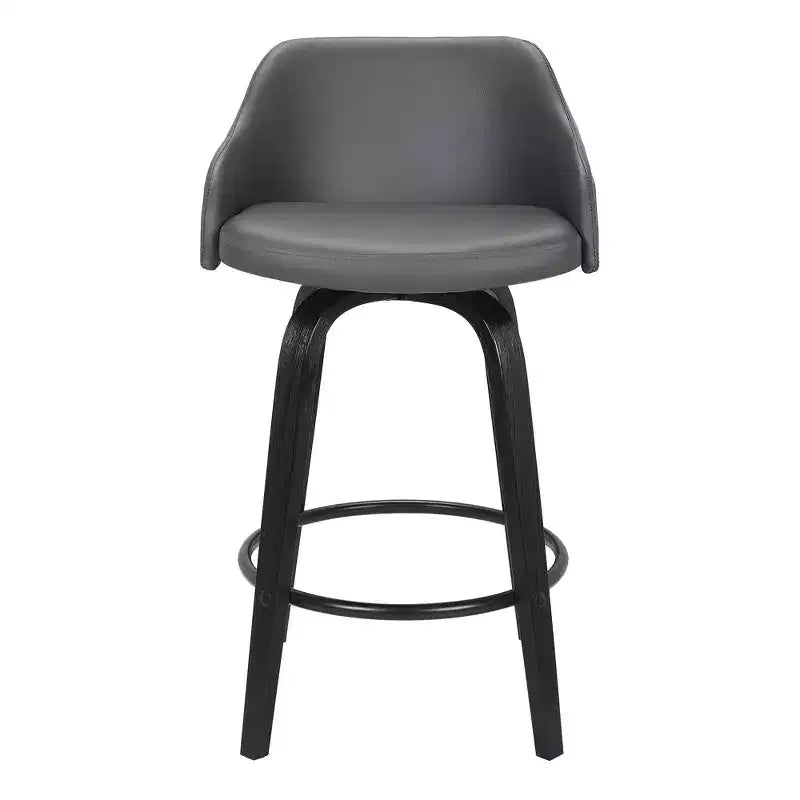 Tabouret de bar pivotant hauteur bar Noir/Gris