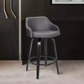 Tabouret de bar pivotant hauteur bar Noir/Gris