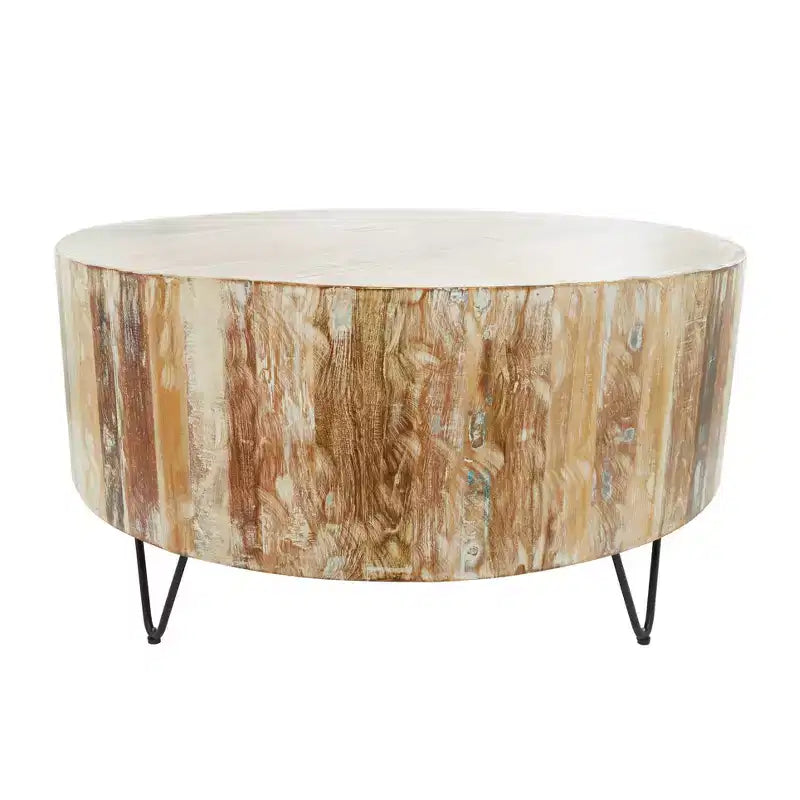Table Basse Rustique en Bois de Mangue Marron