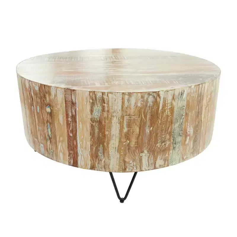Table Basse Rustique en Bois de Mangue Marron