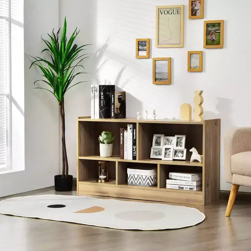 Meuble de rangement en bois à 5 casiers pour enfants, bibliothèque, rangement de jouets