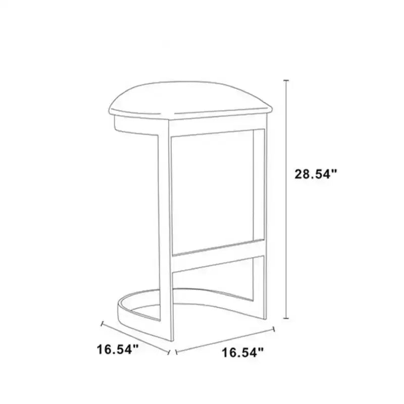 Tabourets de bar rembourrés en acier inoxydable