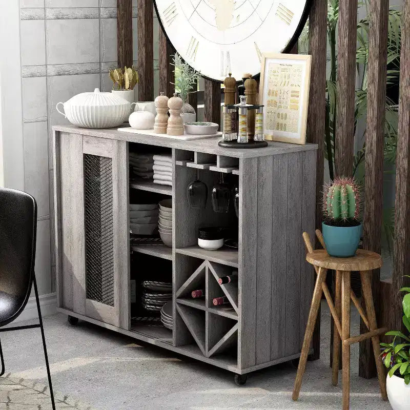 Buffet coulissant d'inspiration industrielle