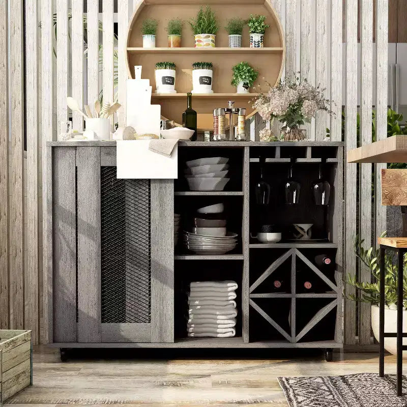 Buffet coulissant d'inspiration industrielle