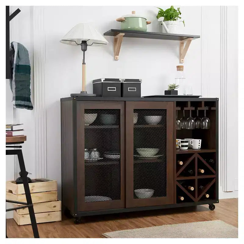 Buffet coulissant d'inspiration industrielle